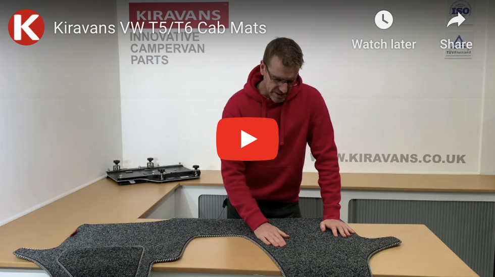 Video: Kiravans VW T5/T6 Cab Mats