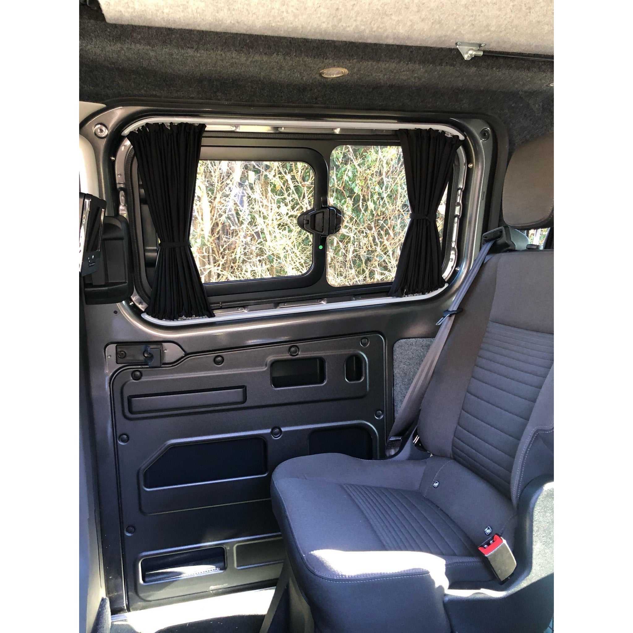Ford Transit Custom 2018 facelift–2023 Sliding Door Storage Pocket (Black) | Kiravans DoorStore