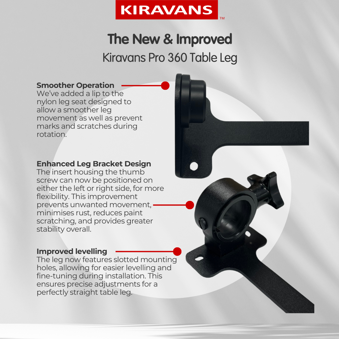 Pied de table Kiravans Pro 360 - Édition Noire