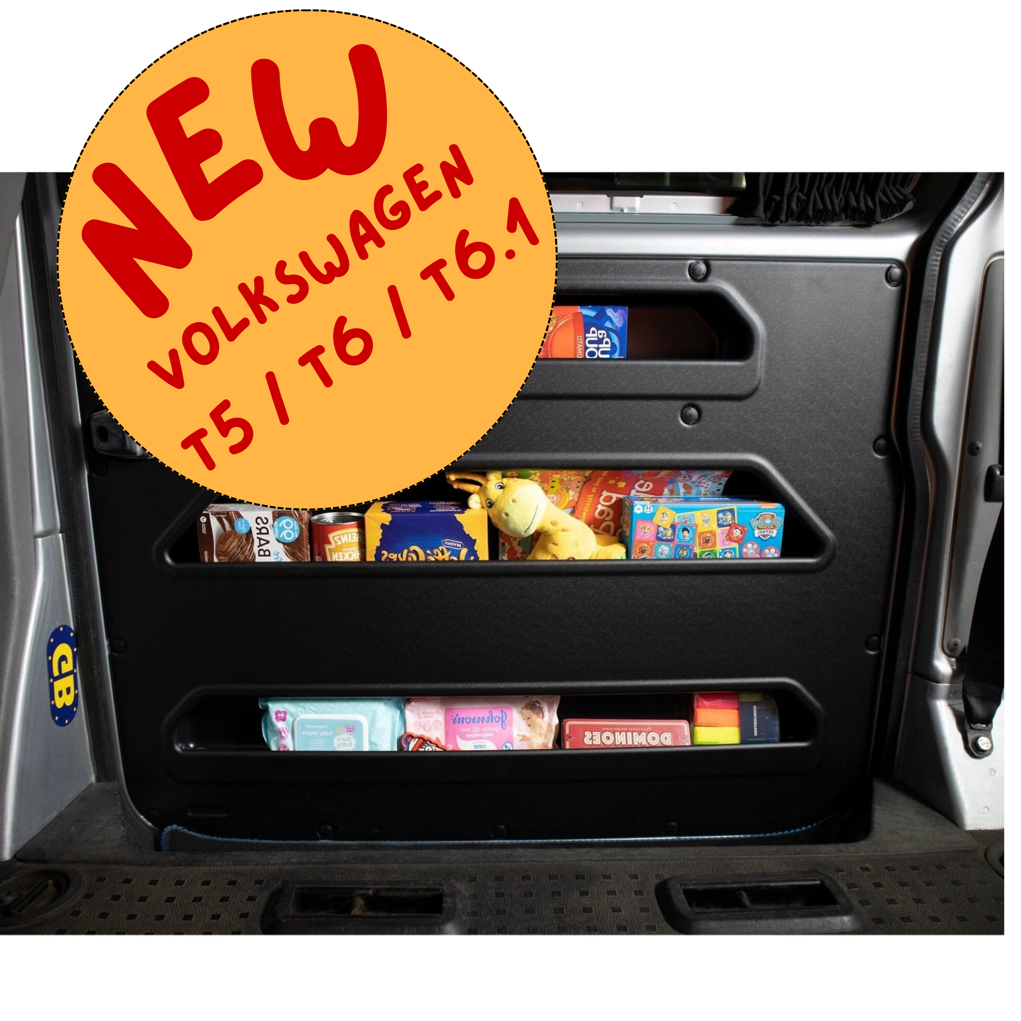 Kiravans VW Transporter T5 to T6.1 (2003-2024) DoorStore (2nd Edition) - Unlock Extra Space in Your Sliding Door with our Door Storage Pocket