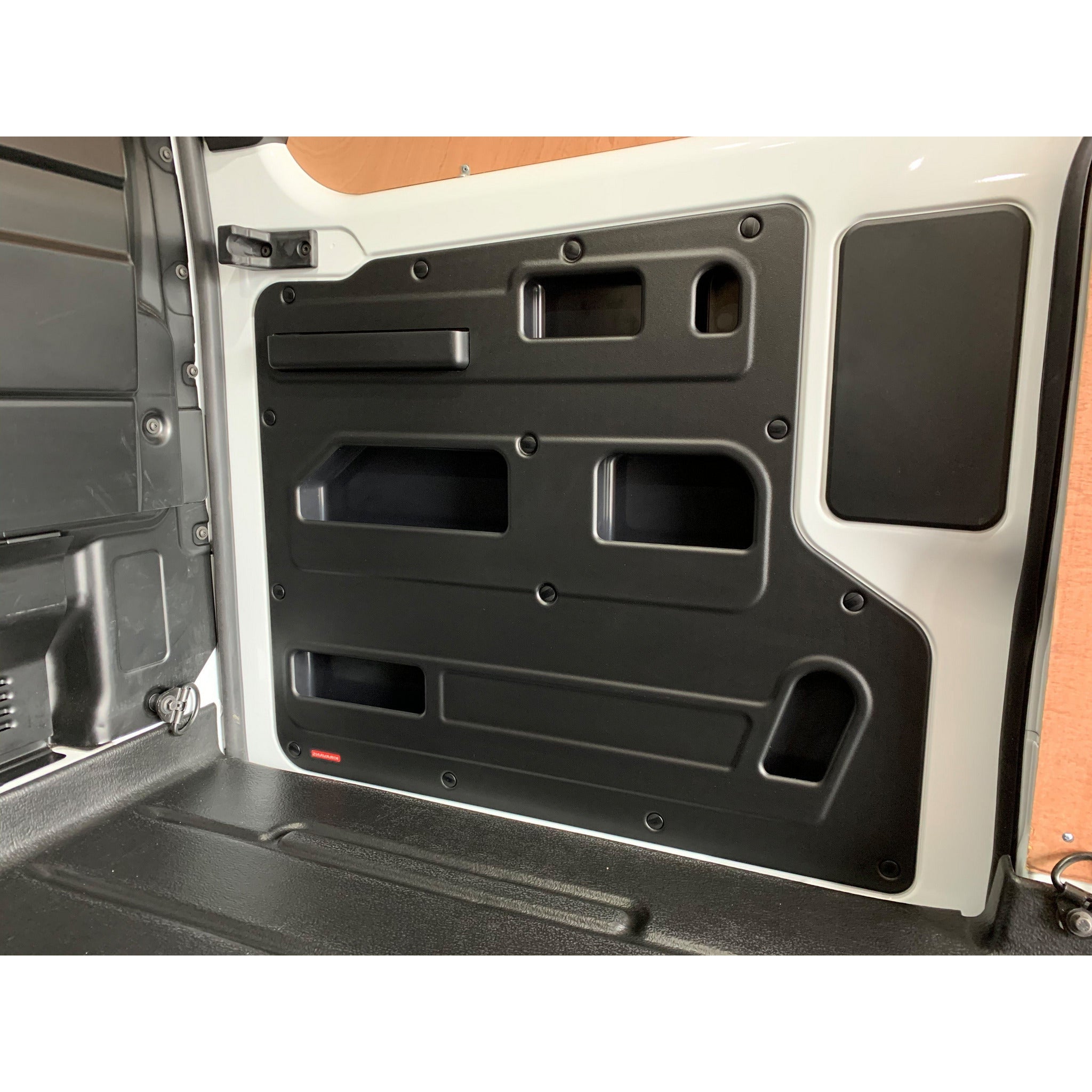 Ford Transit Custom 2018 facelift–2023 Sliding Door Storage Pocket (Black) | Kiravans DoorStore