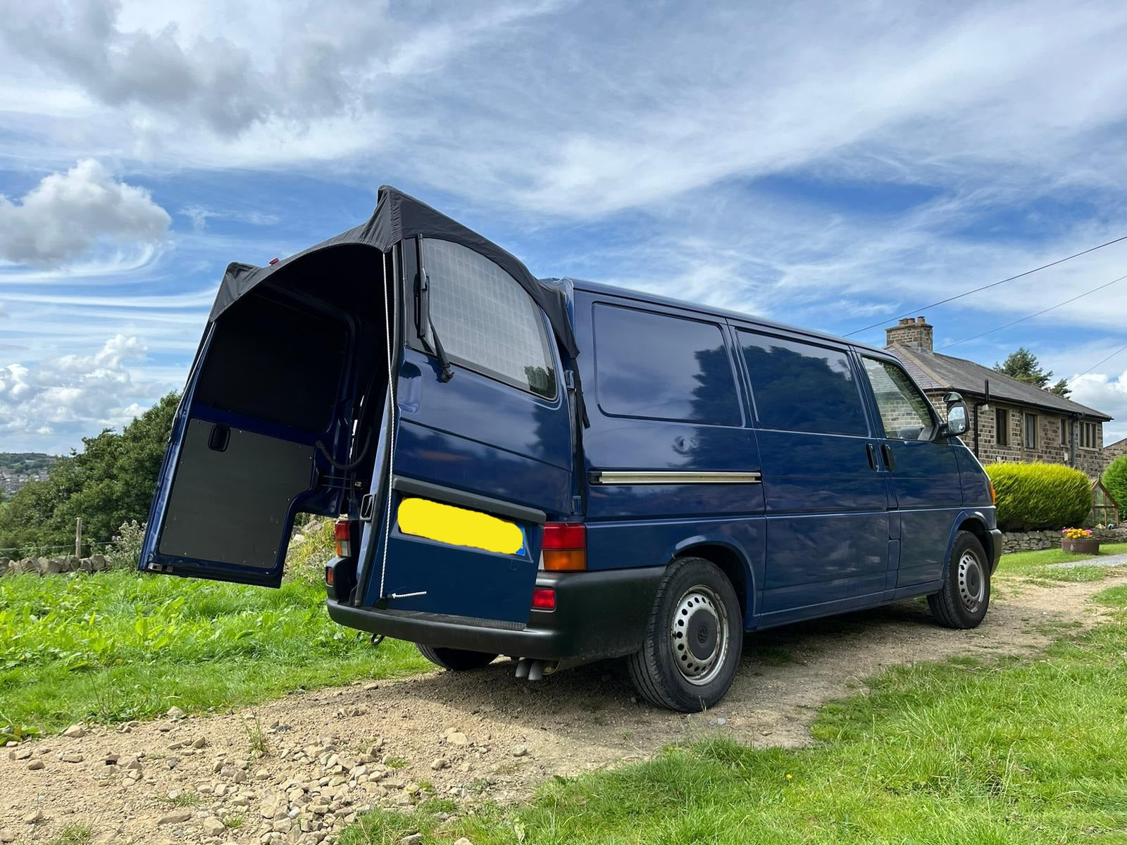 Kiravans Achterdeur Camperluifel voor VW Transporter T4 (met Spoiler)