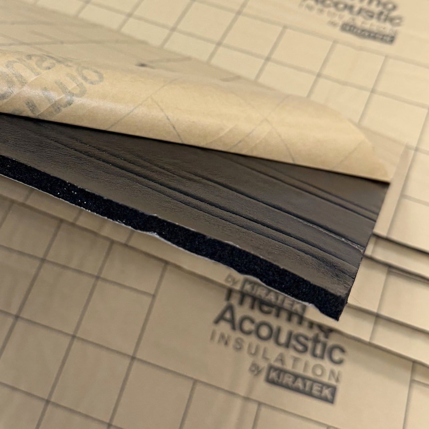 30 Sheets Thermo-acoustic Foam by KIRATEK — 7-8mm Foil Backed Self-adhesive Campervan Insulation