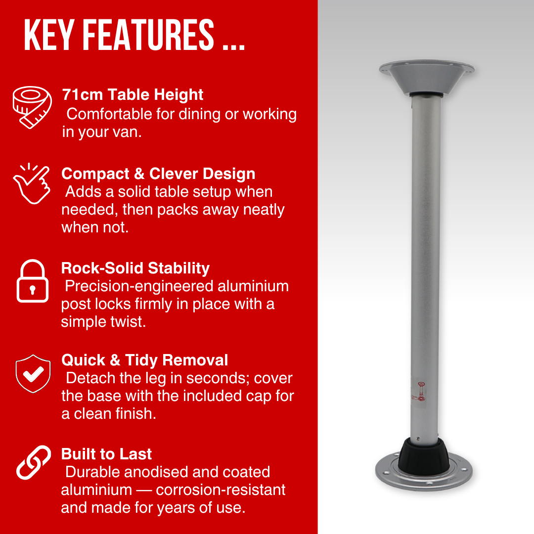 Campervan Table Leg Twist-Lock Leg System