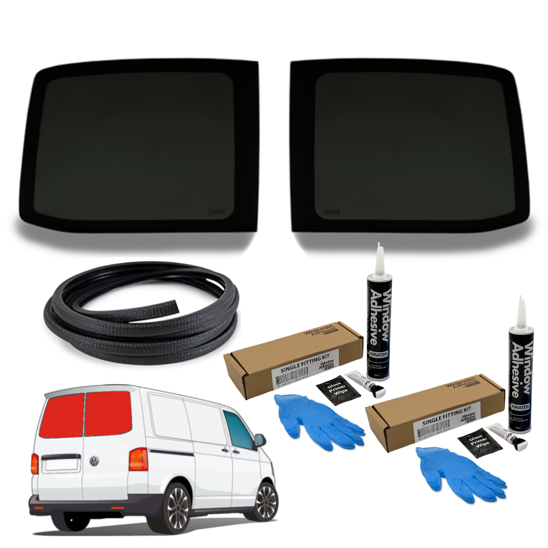 Fenêtres portes arrières VW T5 / T6 + Kit de montage GRATUIT