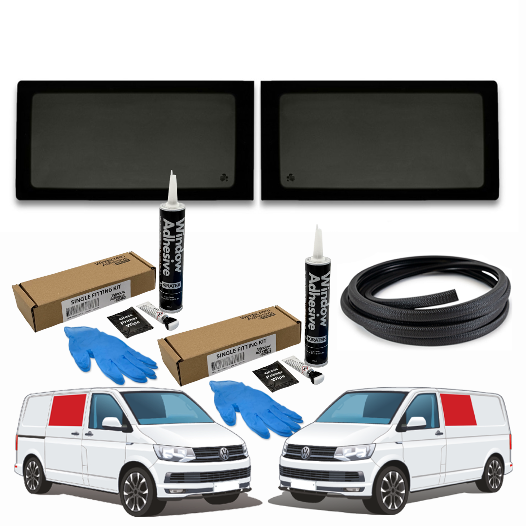 Lot de deux fenêtre fixes latérales VW T5 / T6 + Kit de montage GRATUIT