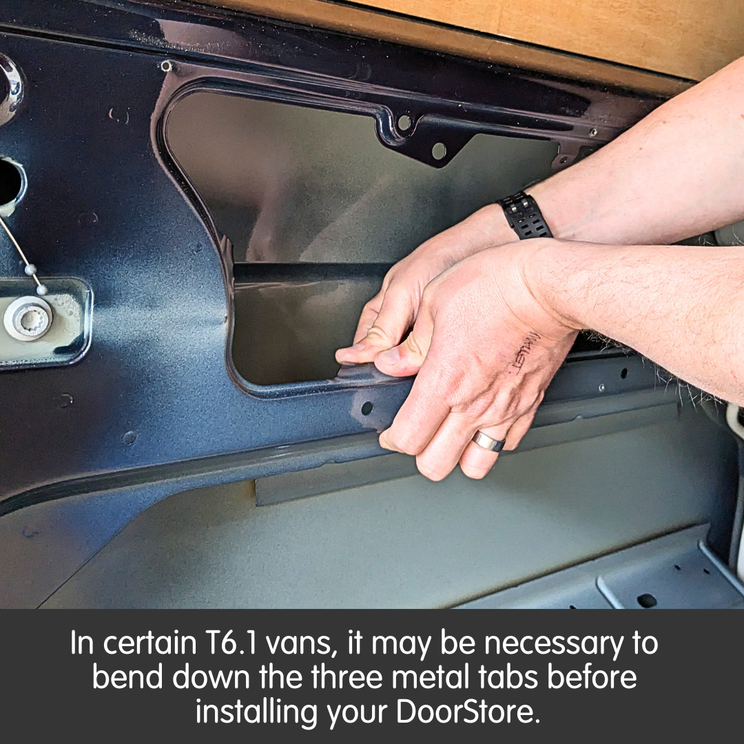 VW T5–T6.1 Sliding Door Storage Pocket (Black) | Kiravans DoorStore