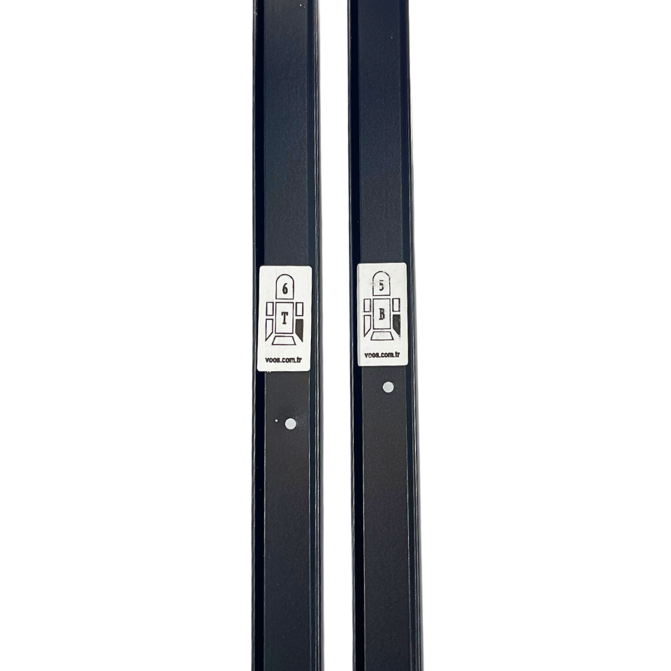 Vorhang Set für VW Transporter T5 bis T6.1 (2003-2024)  - Heckklappe ohne Scheibenwischer (Standard Schwarz)