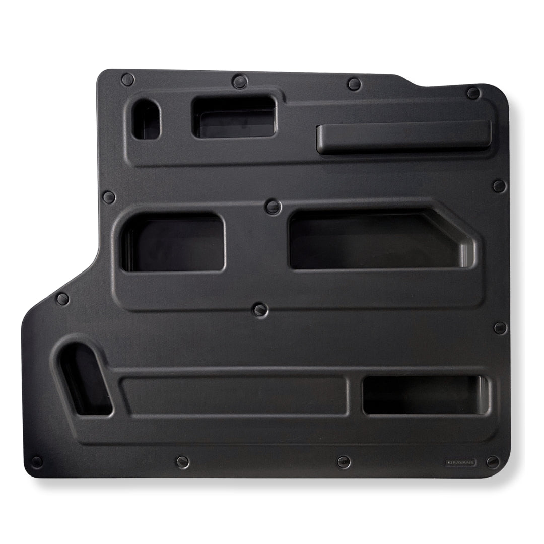 Ford Transit Custom 2018 facelift–2023 Sliding Door Storage Pocket (Black) | Kiravans DoorStore