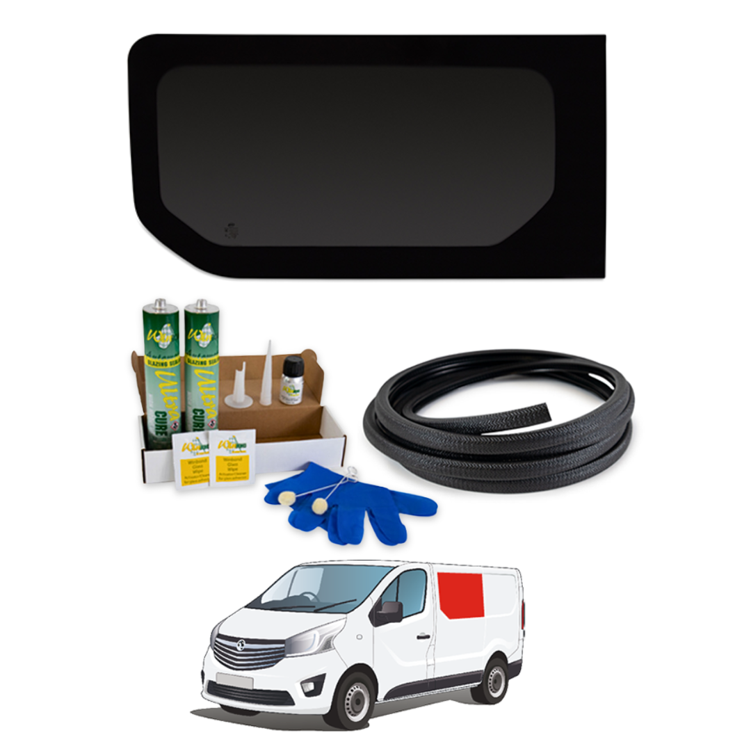 Left Fixed Window Renault Trafic 2014+ / Opel Vivaro 2014-2018 + FREE Fitting Kit