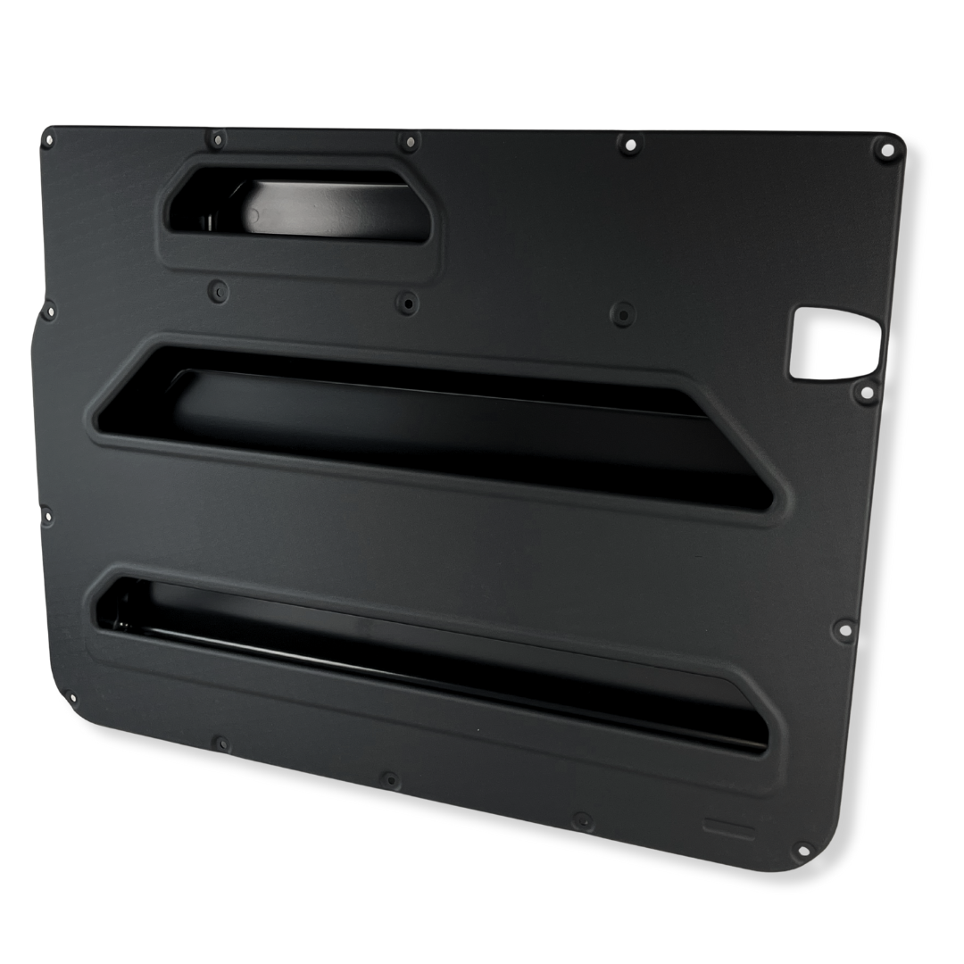 VW T5–T6.1 Sliding Door Storage Pocket (Black) | Kiravans DoorStore