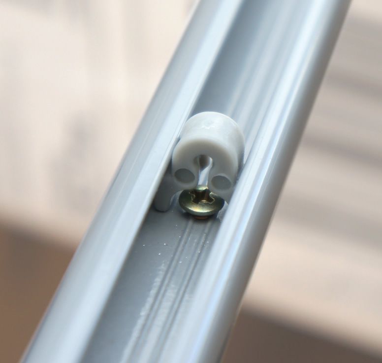 Spare 110cm Straight Rail Set - 2 x Grey Rails with Curtain Fittings