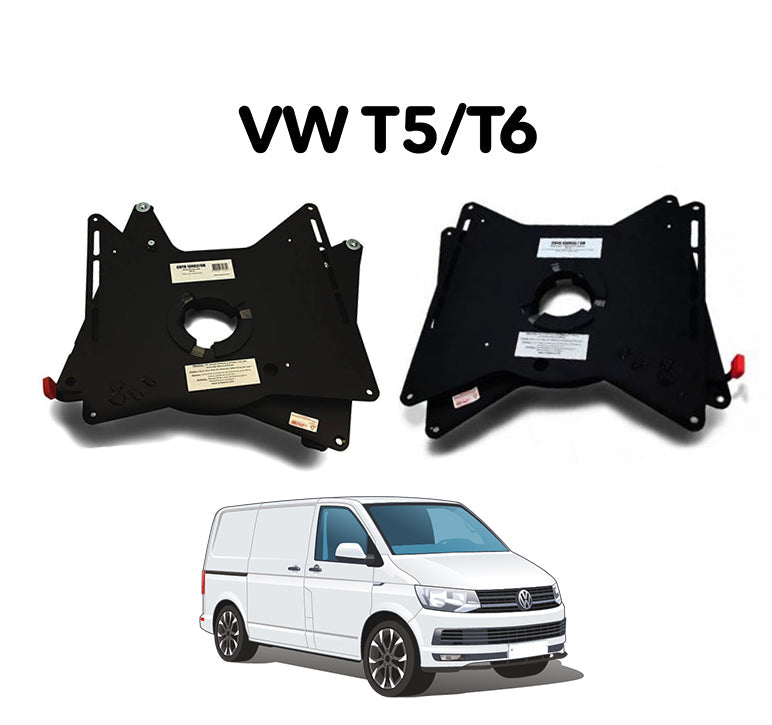 Drehkonsole Doppelsitz VW T5 mit Gutachten für Rechtslenker Fahrzeuge