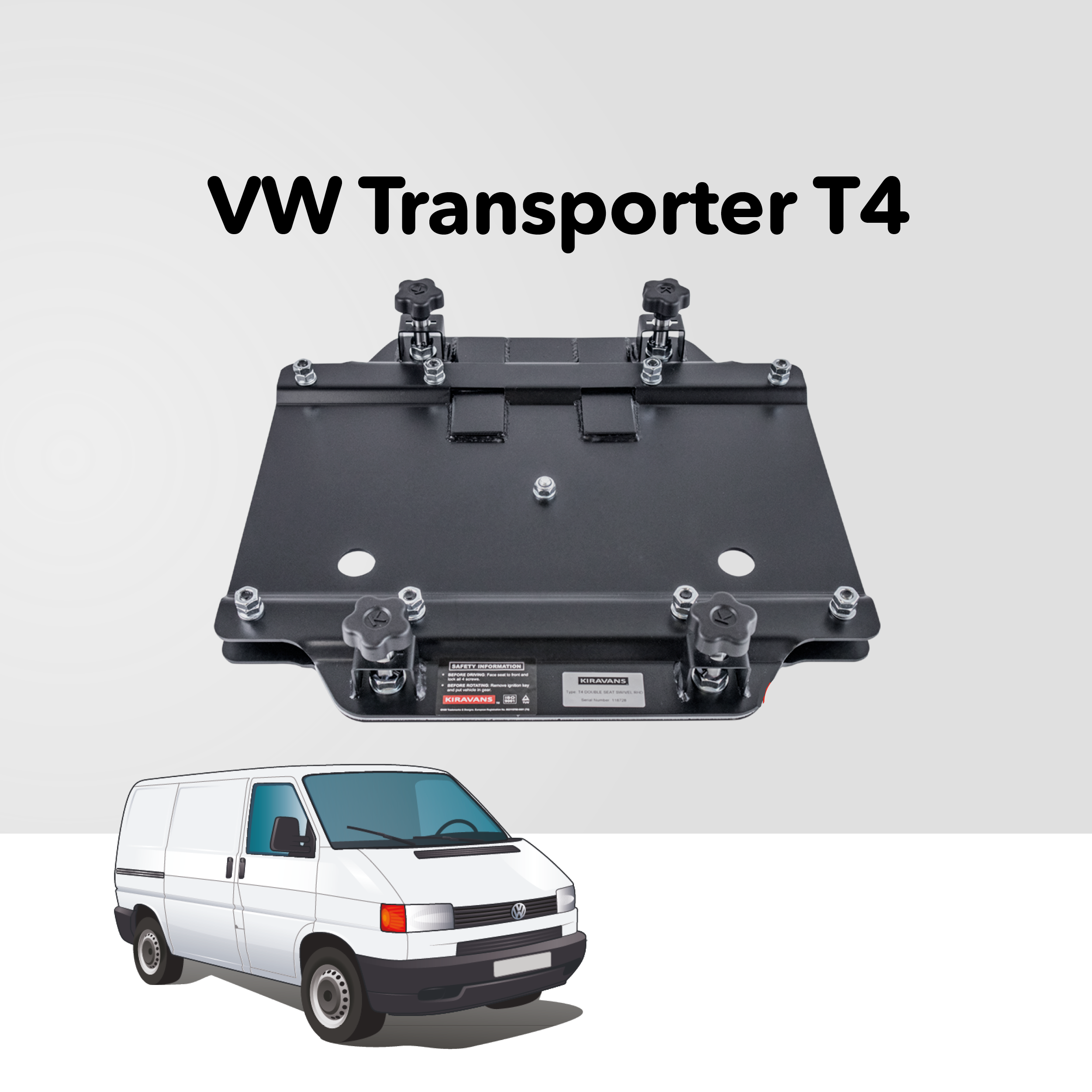 VW Transporter T4 Kiravans Double Passenger Seat Swivel