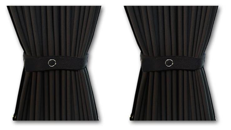 VW T5/T6 Curtain Kit - Tailgate Door - Without Wiper (Black) Kiravans