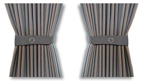 Kit de cortinas universal con raíles rectos de 115 cm (caídas de 41 cm, 52 cm, 70 cm)