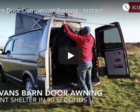 Video: Kiravans Barn Door Campervan Awning - Instant Shelter from Sun, Wind and Rain!