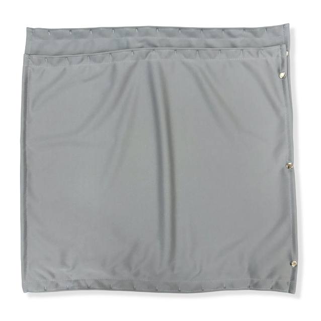 Tenda A Pacchetto Con Lacci DriftAway Chris - Tessuto Misto Lino Con Righe Verticali, Oscurante E Isolante Termico, 78x119 Cm, Blu, Con Tasca Per Asta