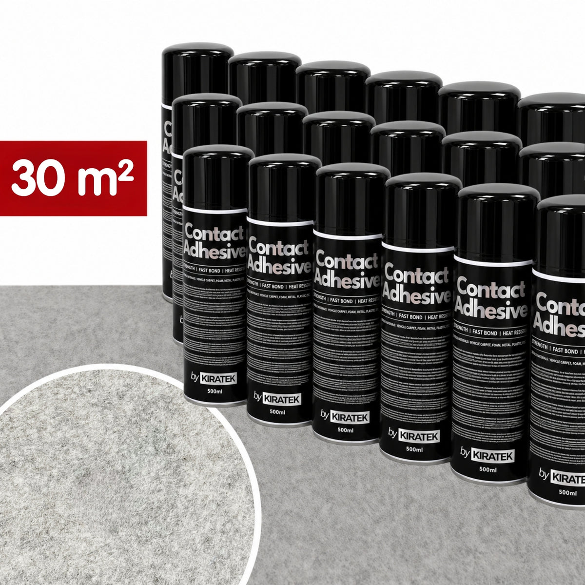 Feutrine extensible et colle haute température pour l'habillage intérieur de van et camping-car