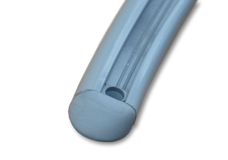 Spare 110cm Straight Rail Set - 2 x Grey Rails with Curtain Fittings