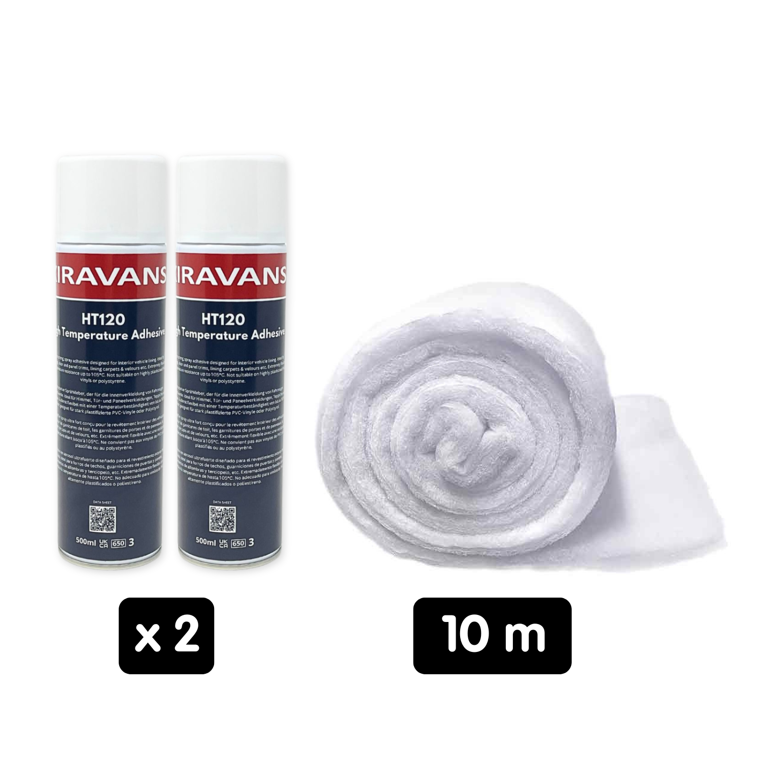 Isolamento termico per camper – 35 mm, poliestere leggero a trama larga – 10 metri