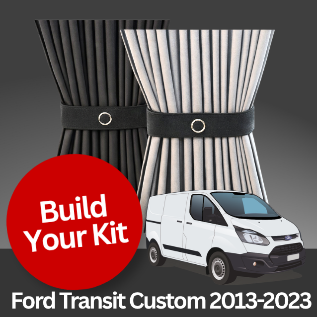 Cortinas opacas Premium para Ford Transit Custom 2013-2023: Configura tu juego de cortinas