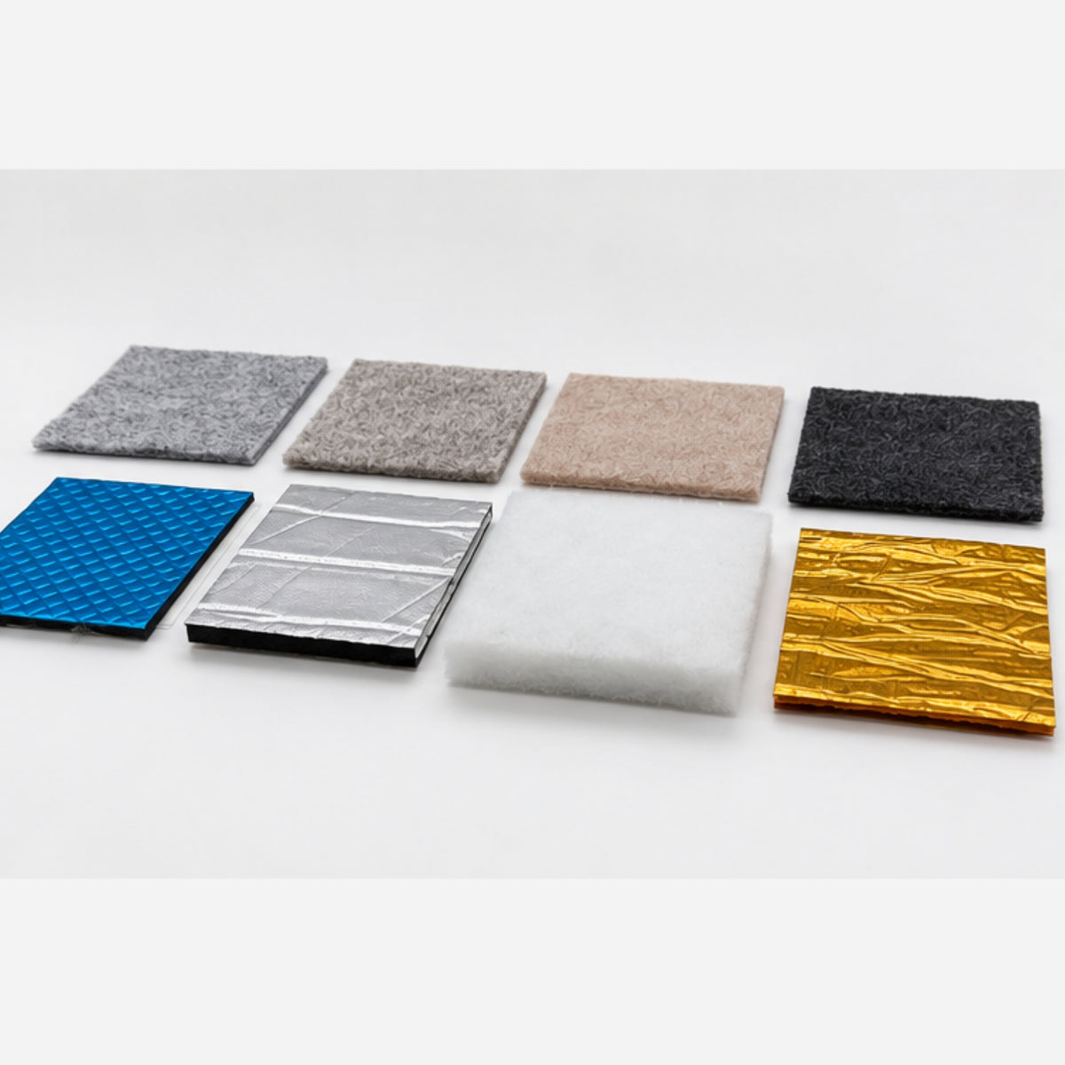 Kit campioni Kiravans per isolamento e rivestimento del camper: tutti i materiali del sistema in 4 fasi