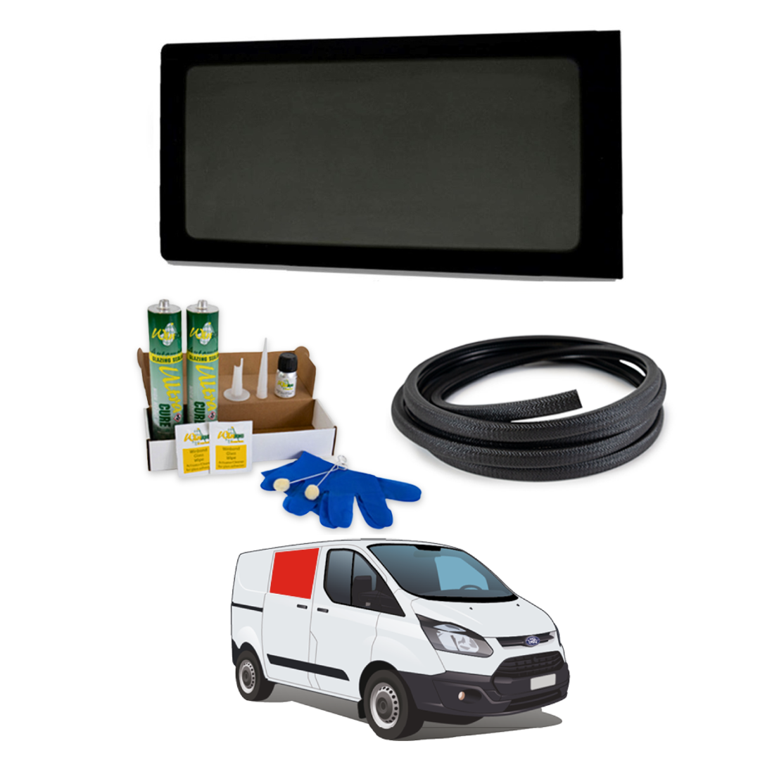 Right Fixed Window Ford Transit Custom 2013+ with FREE Fitting Kit