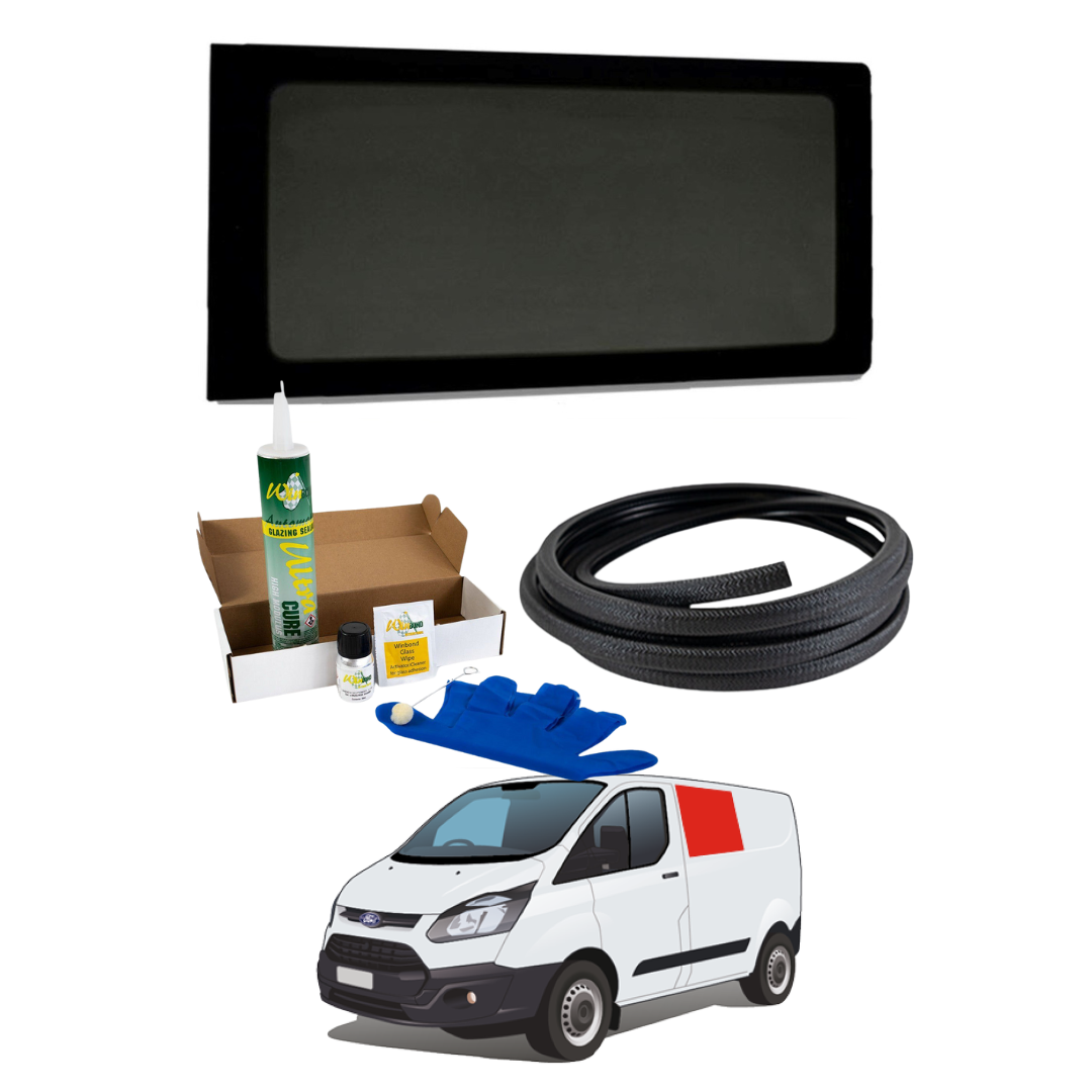 Left Fixed Window Ford Transit Custom 2013-2023 + FREE Fitting Kit