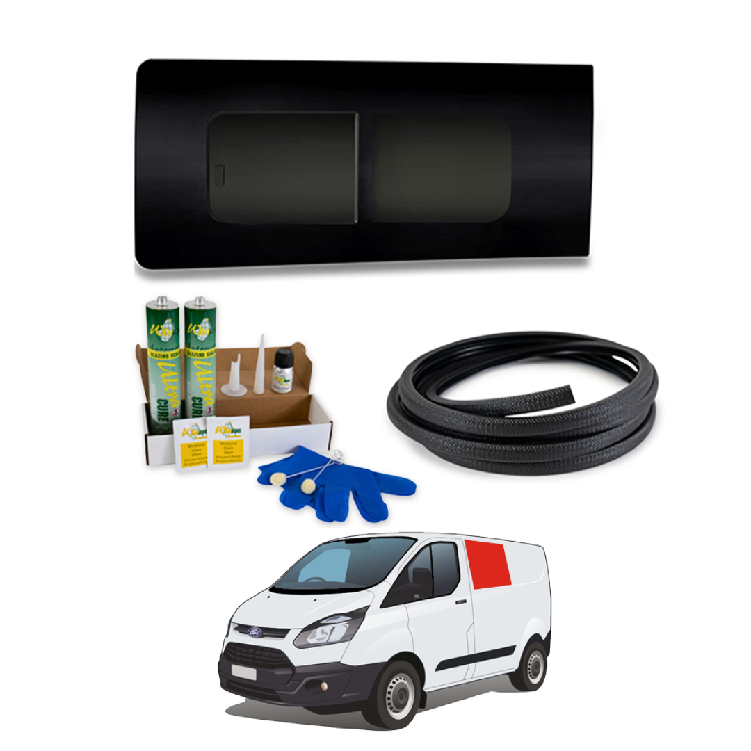 Left Opening Window Ford Transit Custom 2013+ with FREE Fitting Kit