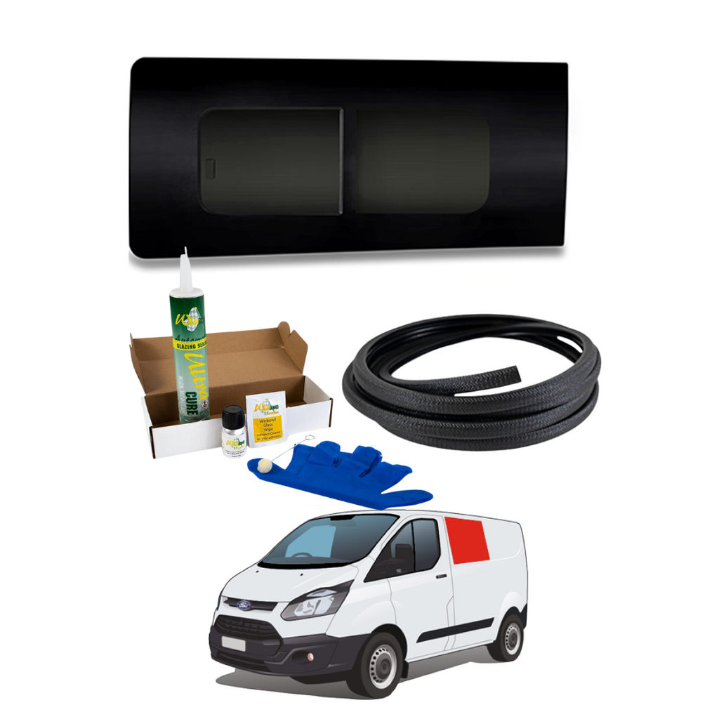 Window Sitting Kit Left Opening Window + Fitting Kit for Ford Transit Custom 1st Gen V362