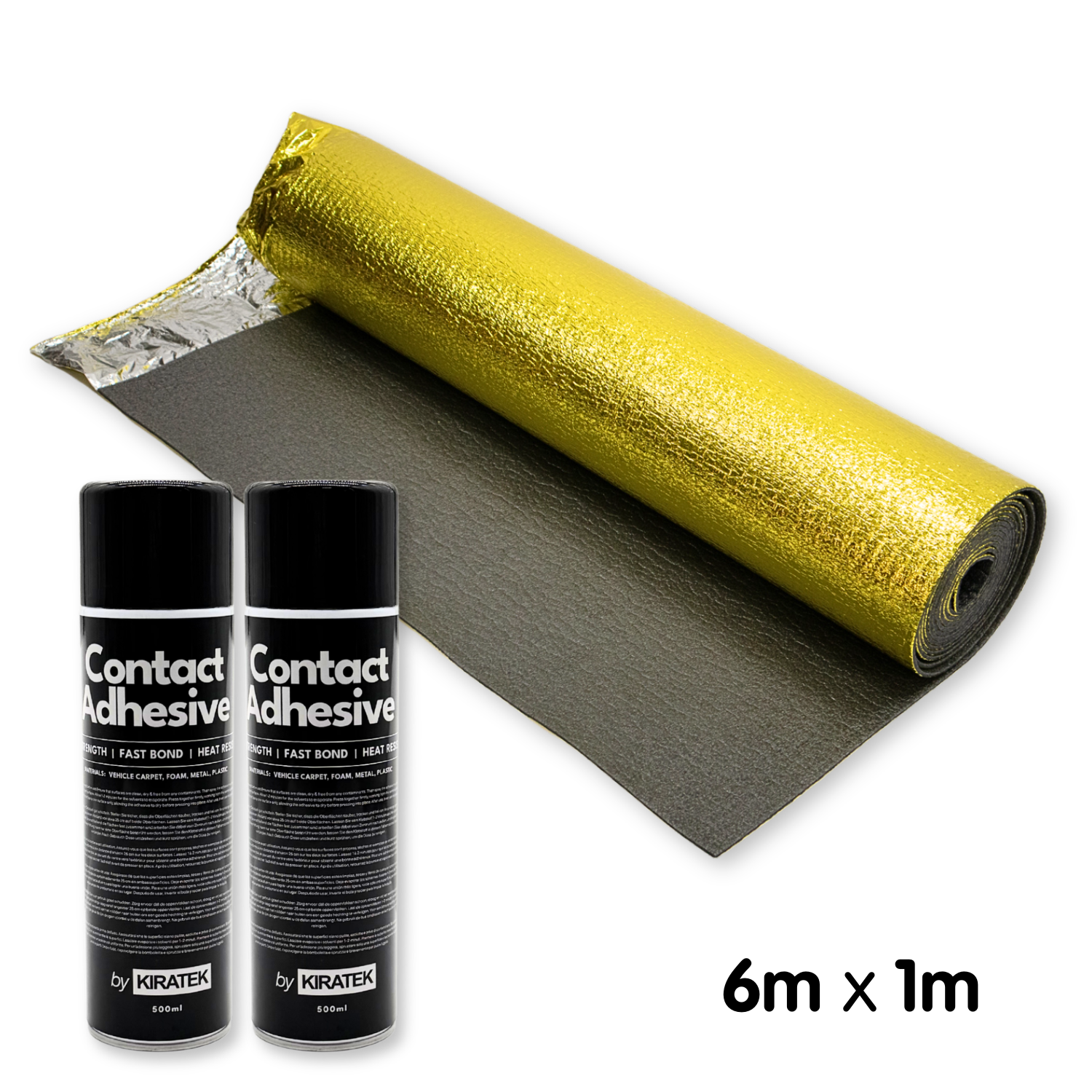5mm Premium Gold Vloerisolatie Roll + Hoge Temperatuur Spuitlijm