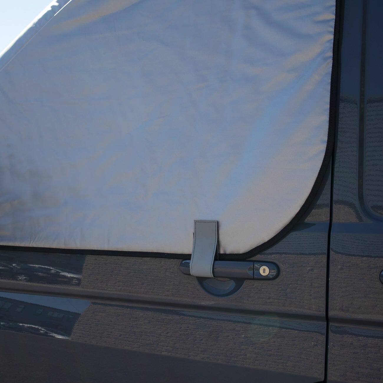 KIRAVANS Externer Thermoisolierter Fensterschutz Silber - Ford Transit Custom