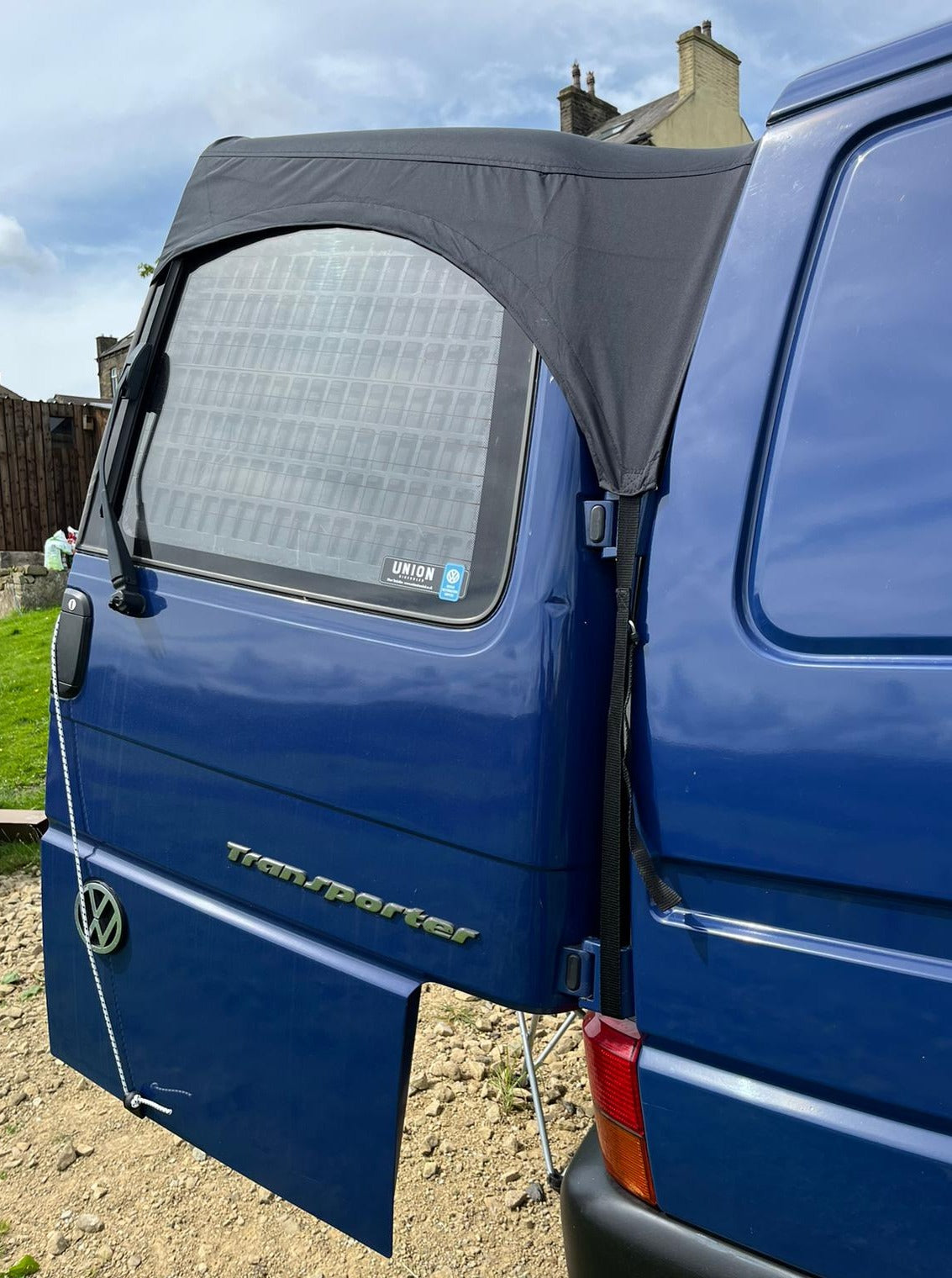 Kiravans Barn Door Campervan Awning for VW T4 (with Spoiler)