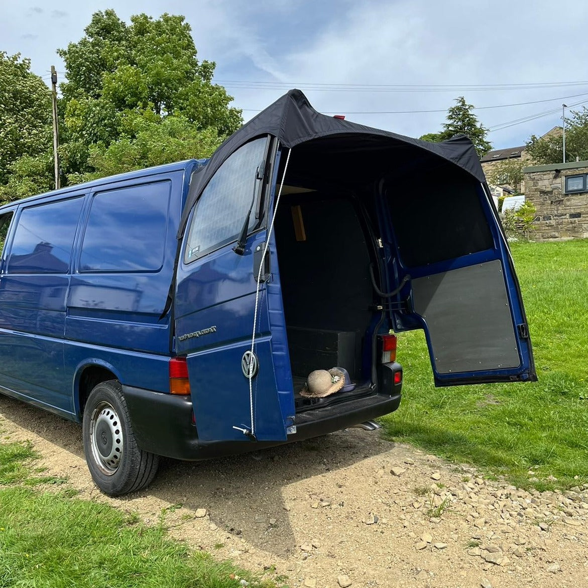 Kiravans Barn Door Campervan Awning for VW T4 (with Spoiler)