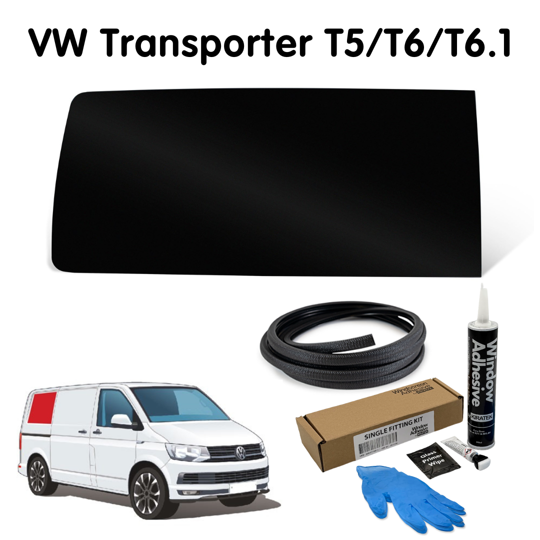 Right Rear Quarter (Short Wheelbase) FAKE Window + Fitting Kit for VW Transporter T5 to T6.1 (2003-2024)