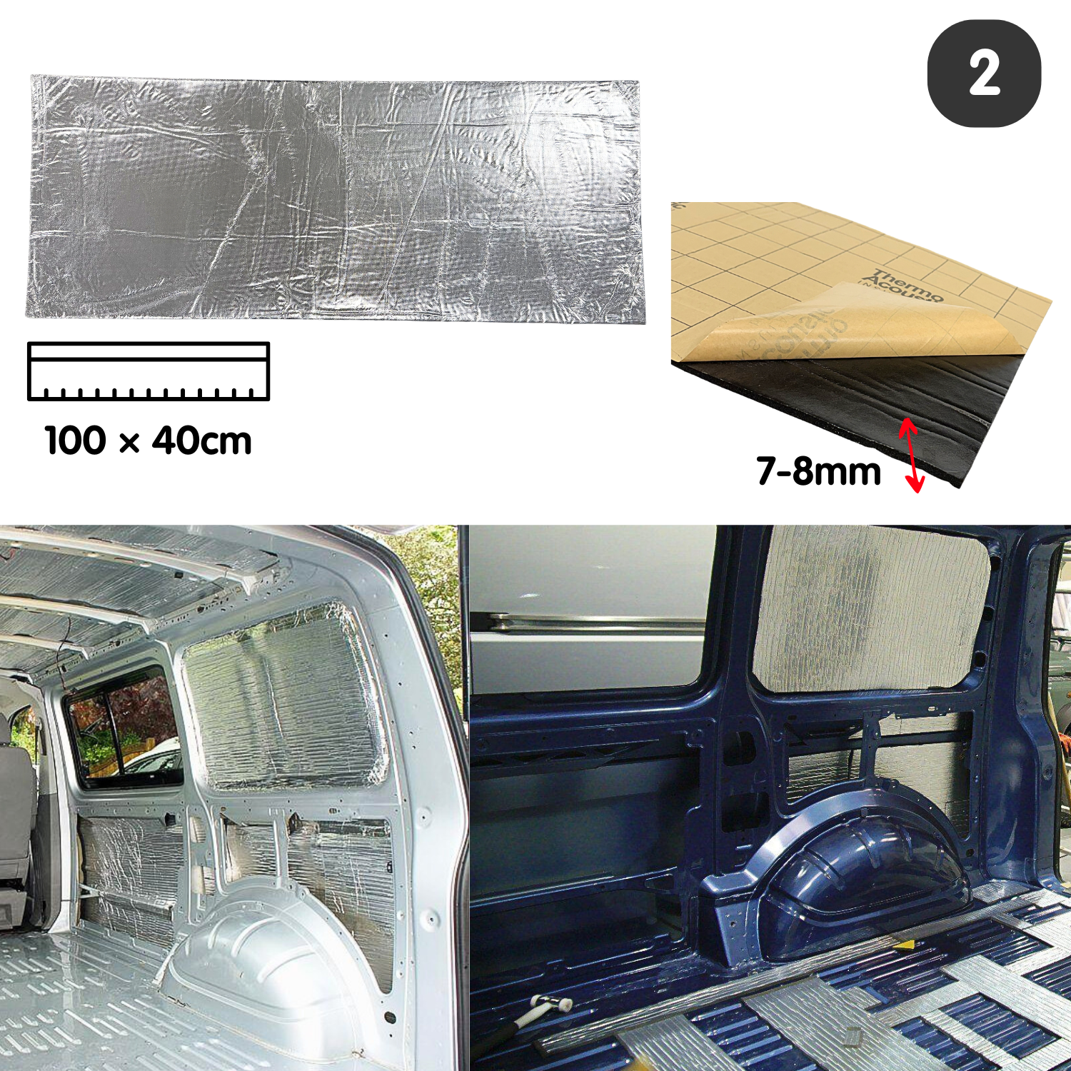 Camper Dämmung Komplettset – Van Ausbau Isolierung mit Alubutyl, Thermoschaum & Boden Dämmung | KIRATEK