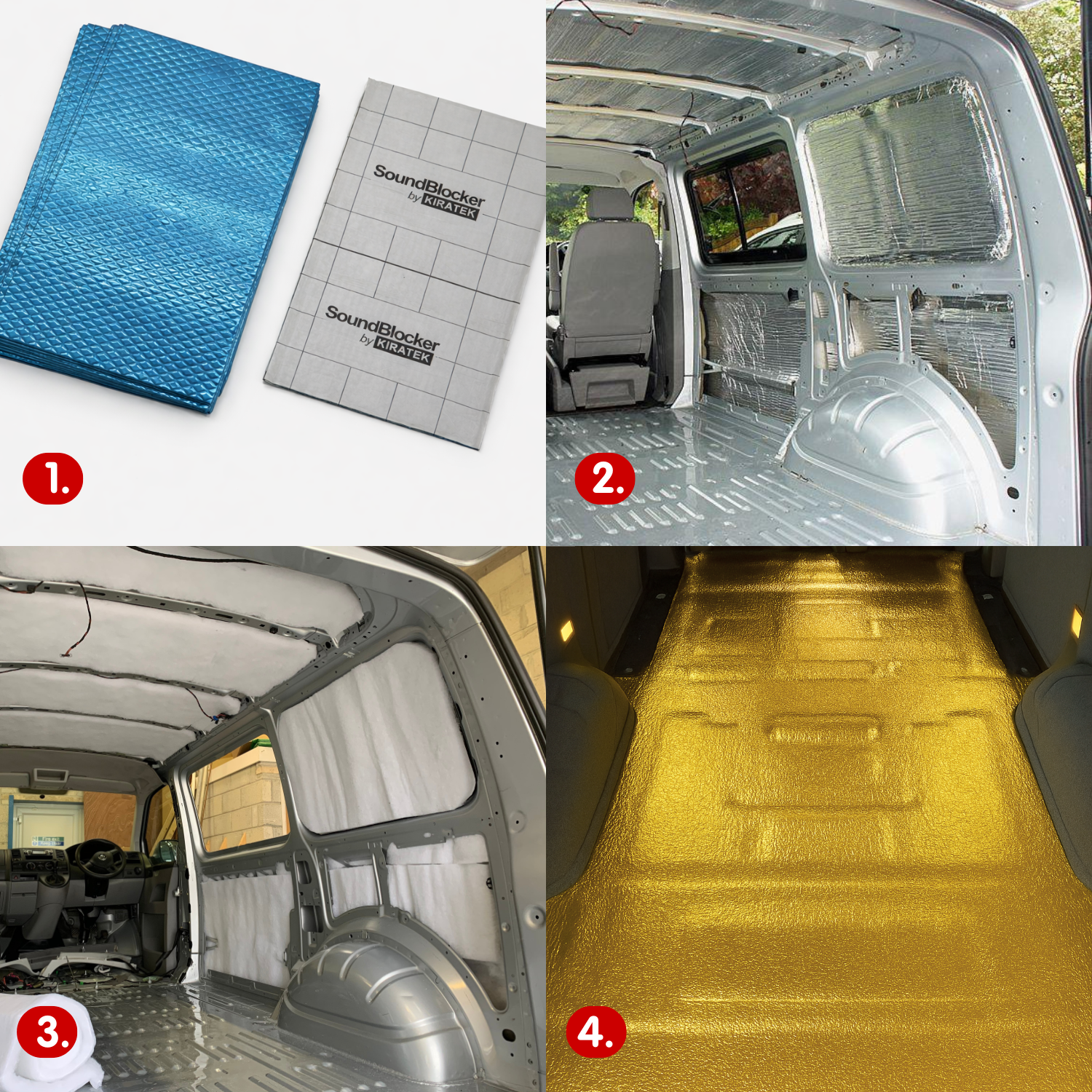 Camper Dämmung Komplettset – Van Ausbau Isolierung mit Alubutyl, Thermoschaum & Boden Dämmung | KIRATEK