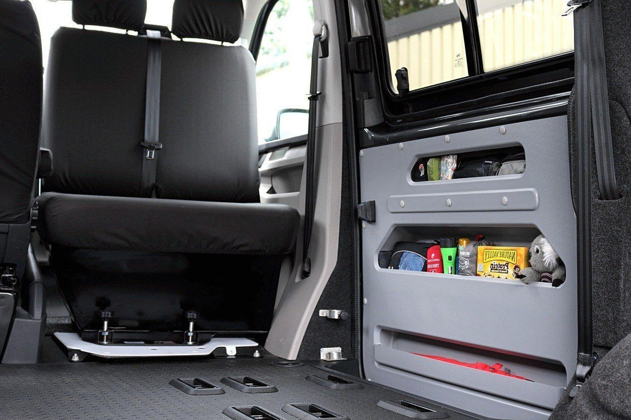 VW T5/T6 Kiravans DoorStore - Espace de rangement supplémentaire pour la porte coulissante (PACK DE 2 - Un pour vous, un autre pour un ami !)