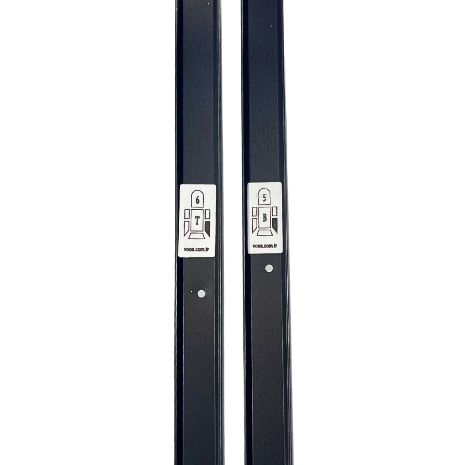 VW T5/T6 Curtain Kit - Right Centre Sliding Door (Standard Black)