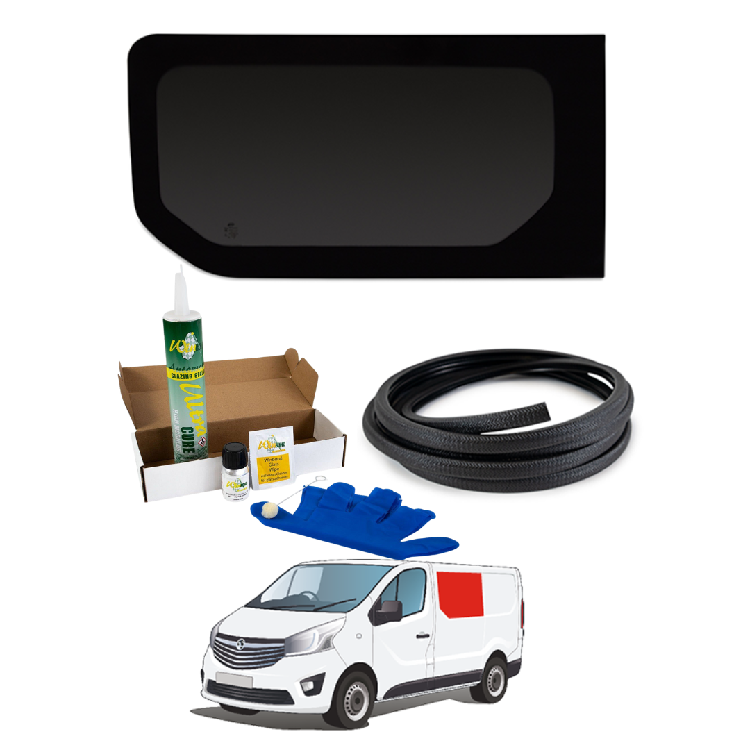 Left Fixed Window Renault Trafic 2014+ / Opel Vivaro 2014-2018 + FREE Fitting Kit