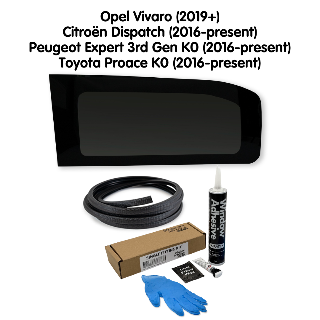 Vitre arrière gauche + kit de montage pour Opel Vivaro (2019-présent)