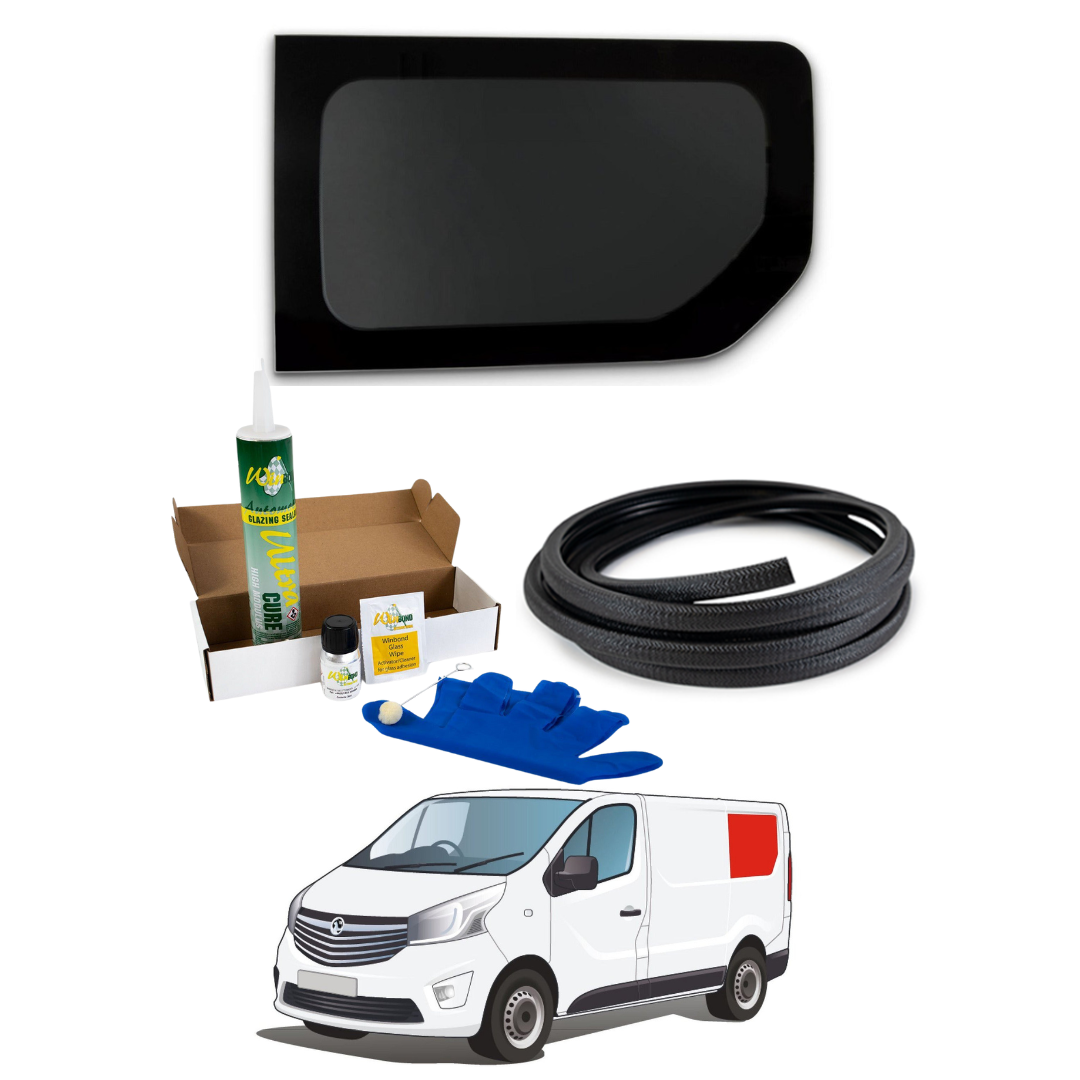 Fenêtre arrière gauche (empattement court) Renault Trafic 2014+ / Opel Vivaro 2014-2018 + kit de montage GRATUIT