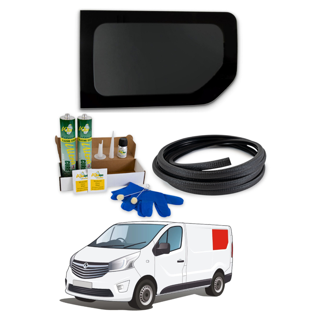 Fenêtre arrière gauche (empattement court) Renault Trafic 2014+ / Opel Vivaro 2014-2018 + kit de montage GRATUIT