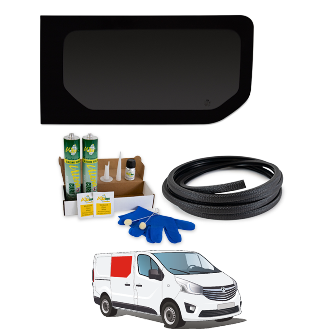 Right Fixed Window Renault Trafic 2014+ / Opel Vivaro 2014-2018 + KOSTENLOSE Fenstereinbau-Set