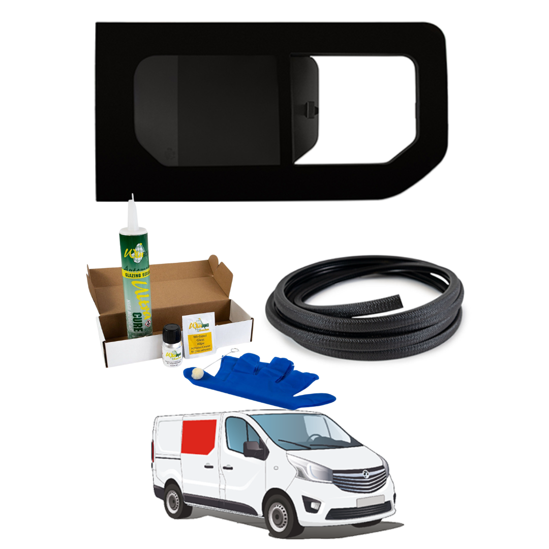 Fenêtre à ouverture à droite pour Renault Trafic 2014+ / Opel Vivaro 2014-2018 + Kit de montage GRATUIT