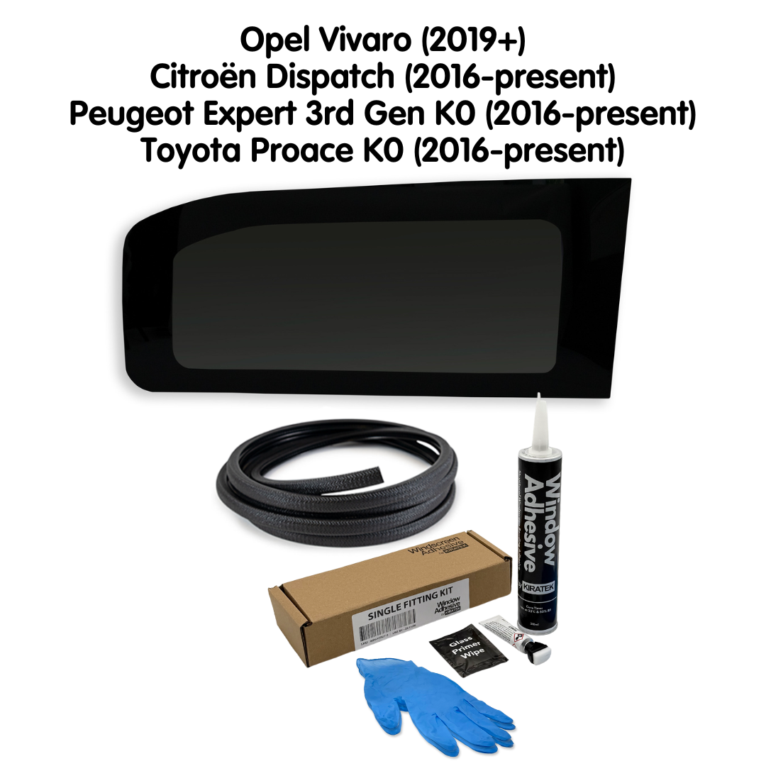 Vitre arrière droite + kit de montage pour Opel Vivaro (2019-présent)