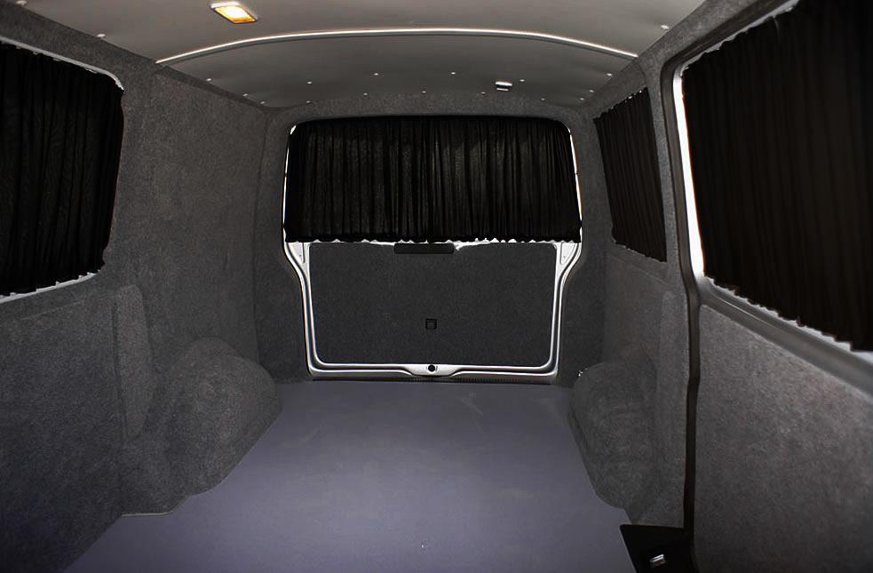 Sonnenschutz Gardinen Vorhänge für VW T5 T6 Transporter Multivan V VI  Schwarz