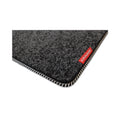 Cab Mat - For the VW T5/T6 Double Seat Swivel (Left Hand Drive) Designed by Kiravans Anthracite with Silver & Black Trim