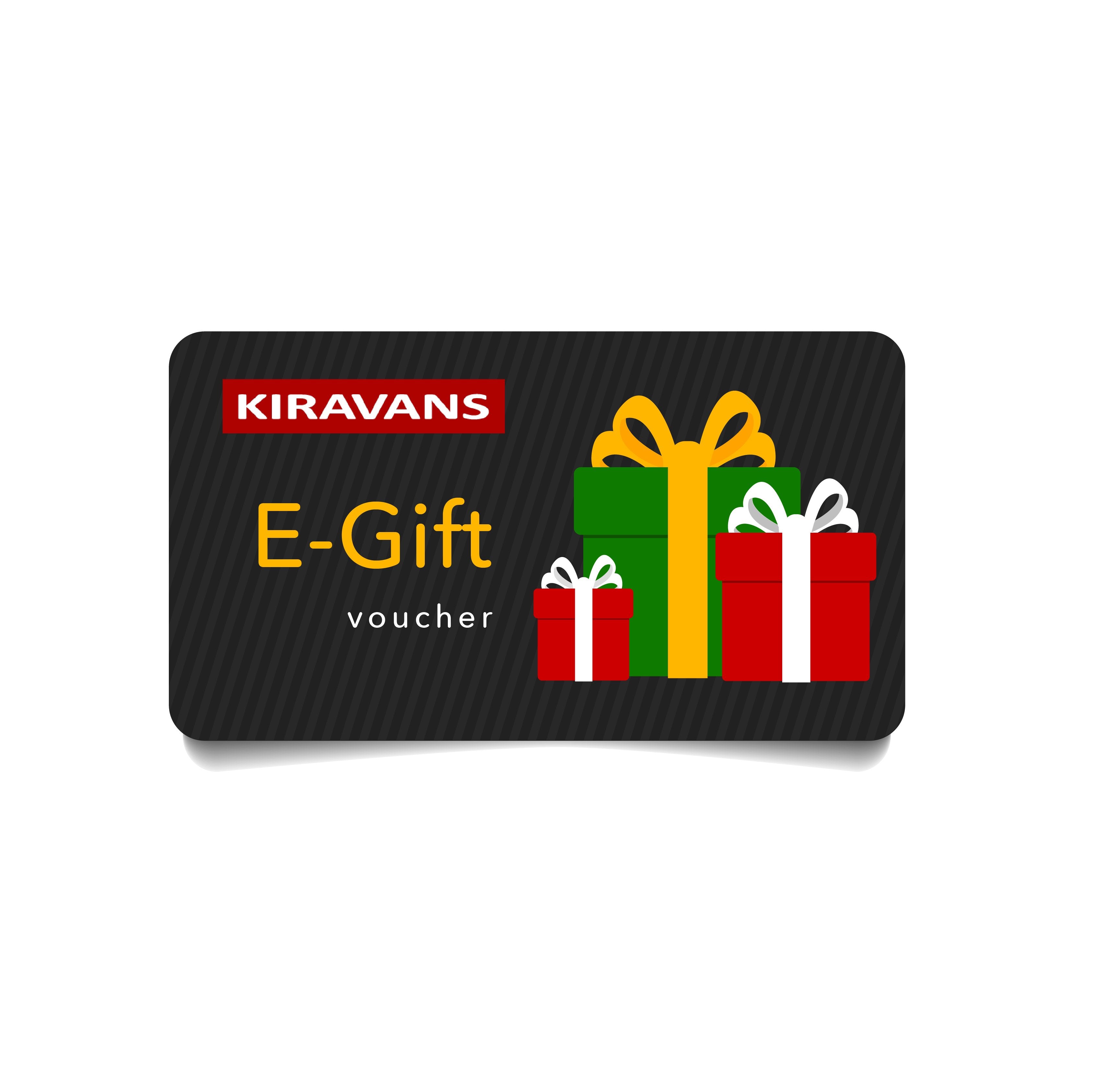 Kiravans E-Gift Geschenkgutschein - 10 € bis 500 €